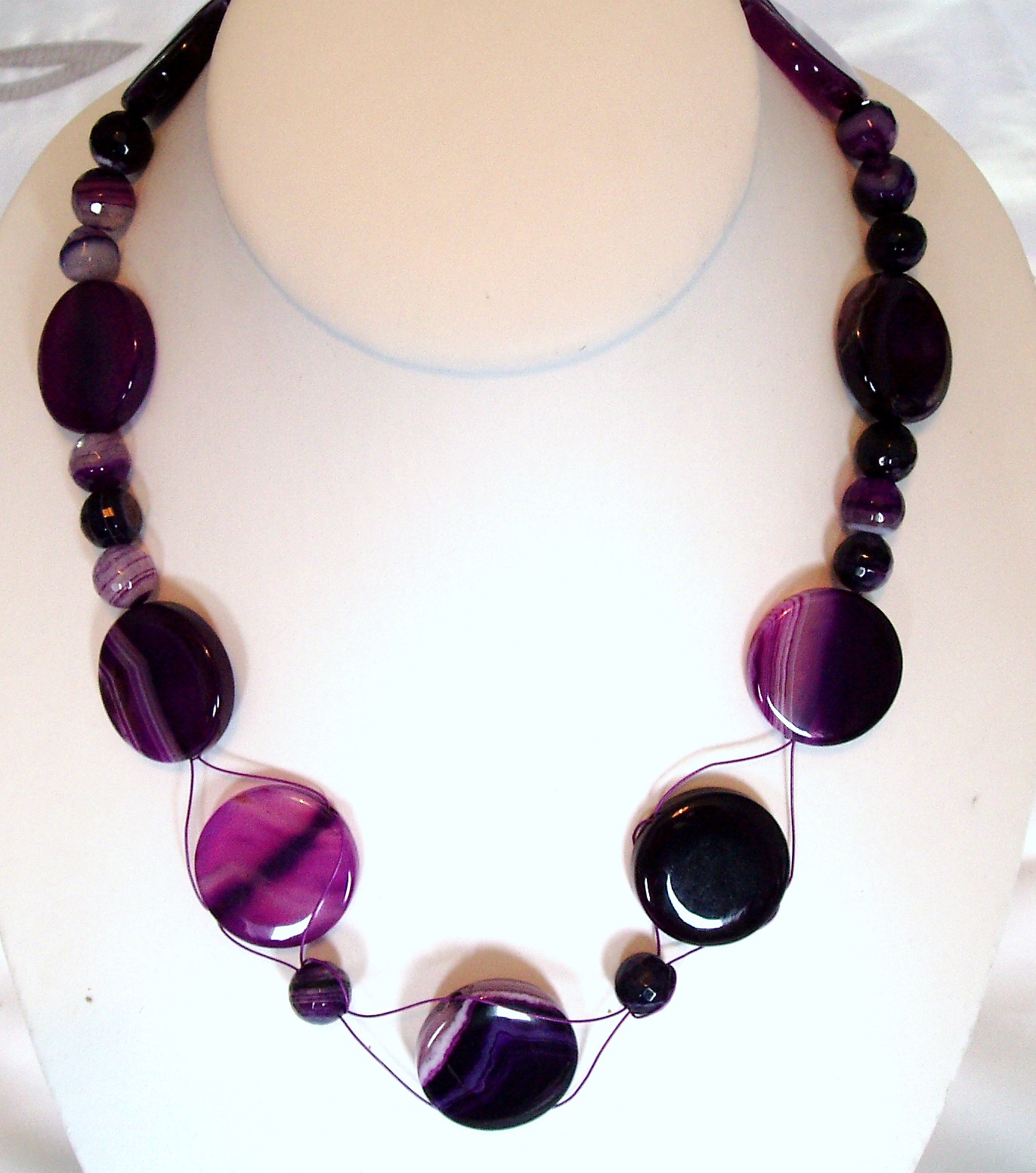 Purple Agate Necklace Handmade On Luulla 9995